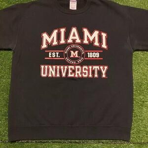 1809 Miami University Redhawks Oxford Oh Split Bar Shirt Black